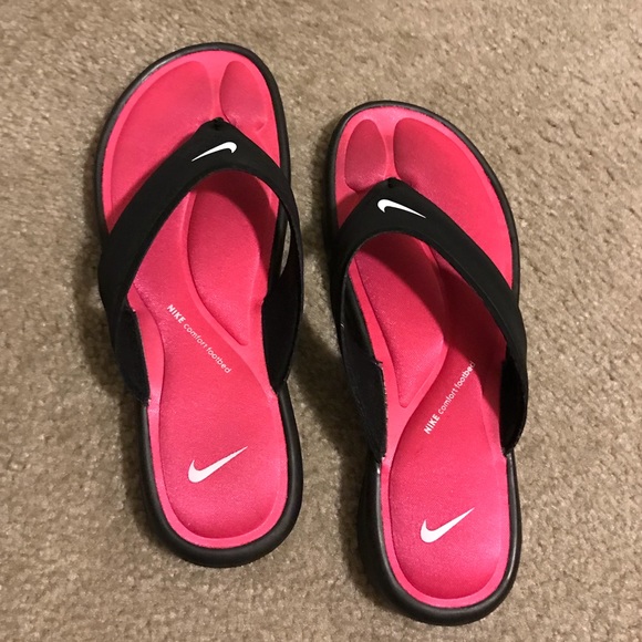 Nike Shoes - Pink and black Nike sandals